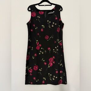 Sag Harbor Vintage Black Floral Dress Size 12